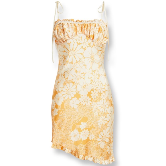 NWT Retro Daisy Asymmetric Slipdress Free People - Picture 4 of 9